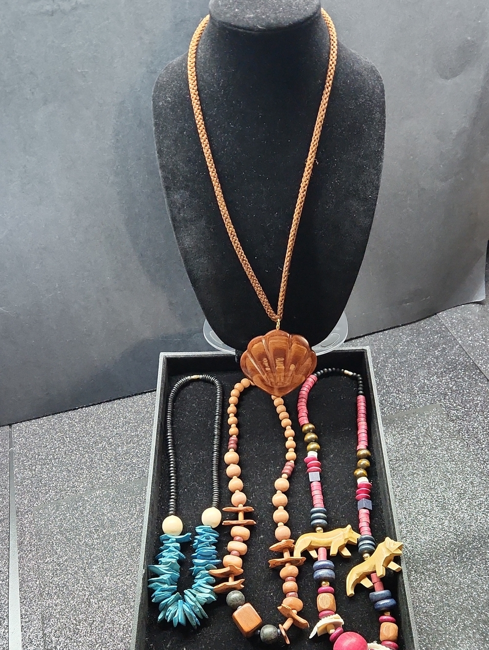 Wood Statement Necklace Bundle